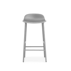 Image showing the Form Bar stool, L44 x H87 x D44cm, Grey product.