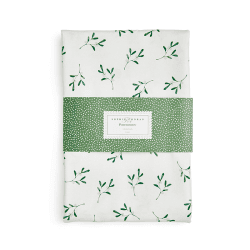 Image showing the Mistletoe Tablecloth, W140 x D180cm, White/Green product.