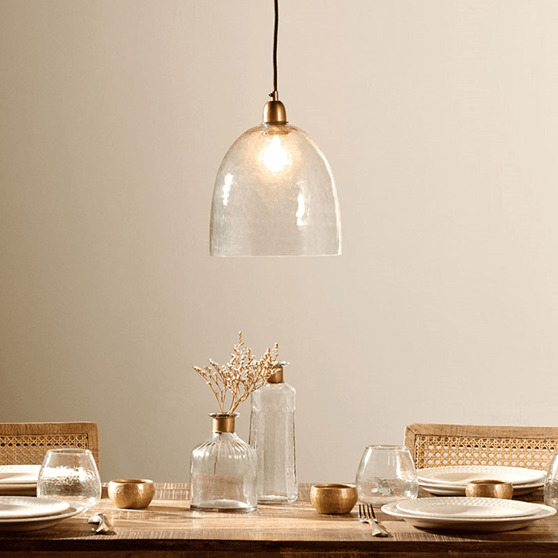 Malikka Recycled Glass Shade, D23cm, Clear