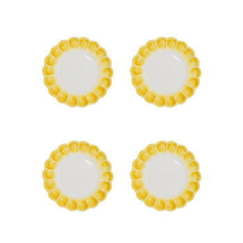 Image showing the Lido Set of 4 Side Plates, D21.5cm, Yellow product.