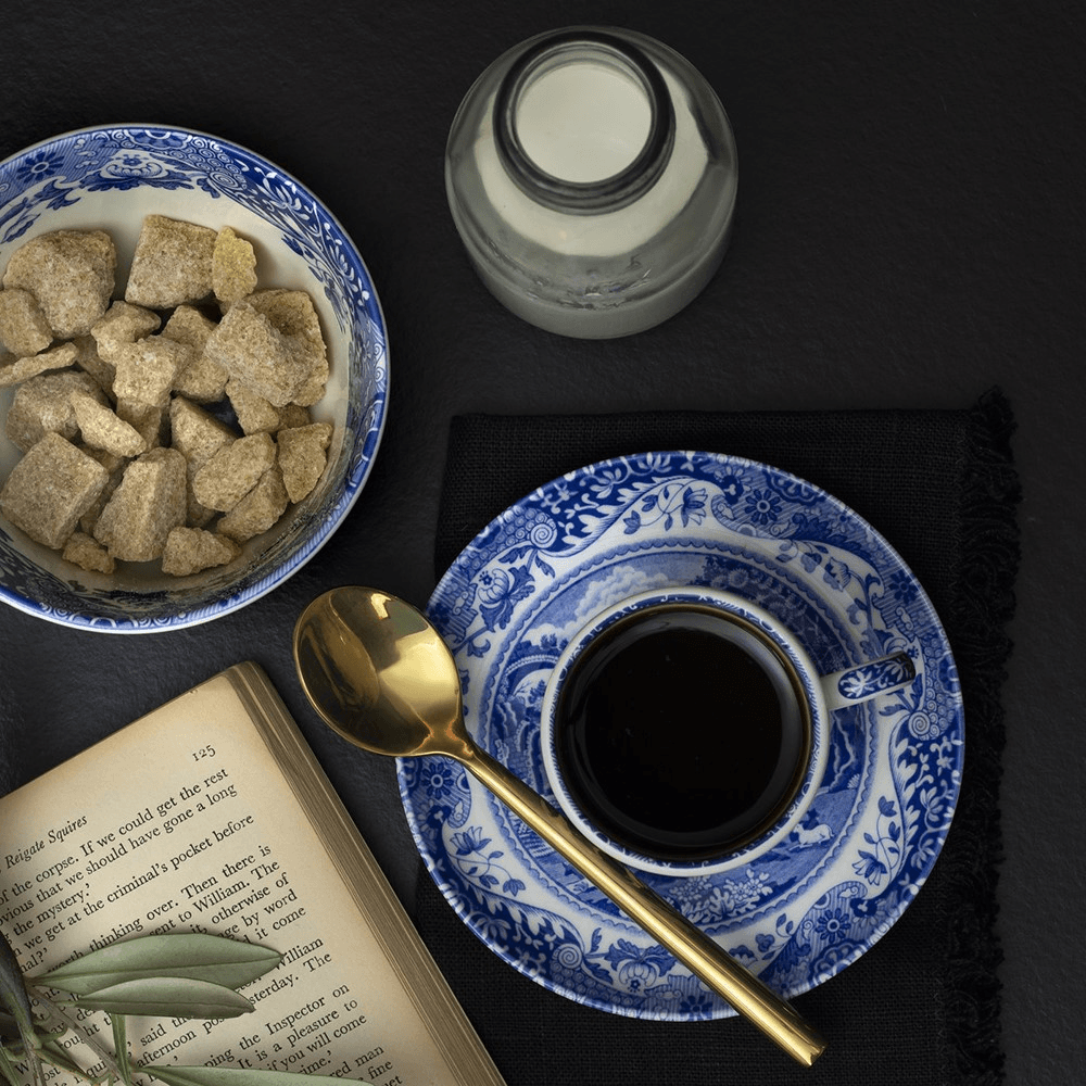 Blue Italian Set of 4 coffee cups and saucers, 90ml