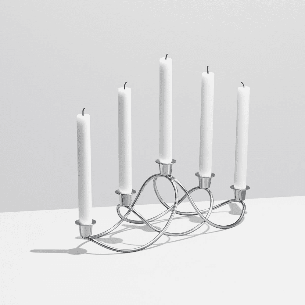 Harmony Candleholder, Stainless Steel