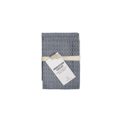 Image showing the Piqué Set of 3 Kitchen Cloths, 18 x 35cm, Grey Blue Stone product.