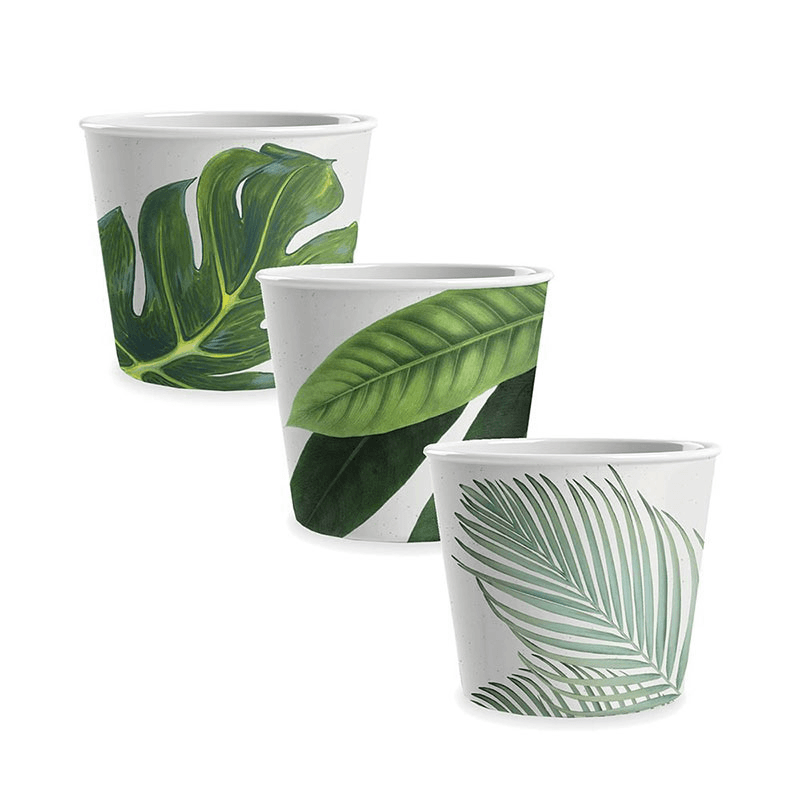 Amazon Floral Melamine Set Of 3 Ice Cream Bowls, D11.5cm, Green