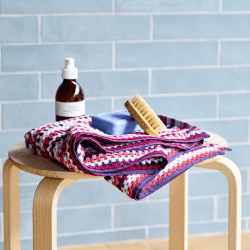 Image showing the Carnaby Stripe Hand Towel, Berry product.