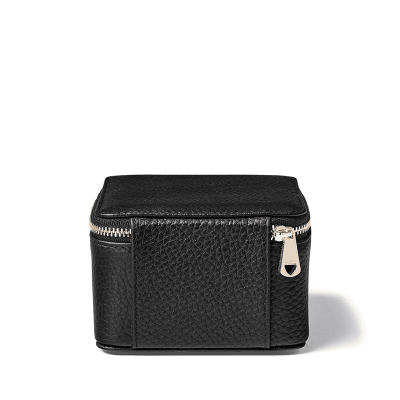 Travel Watch & Ring Box, L12 x W12cm, Black Pebble
