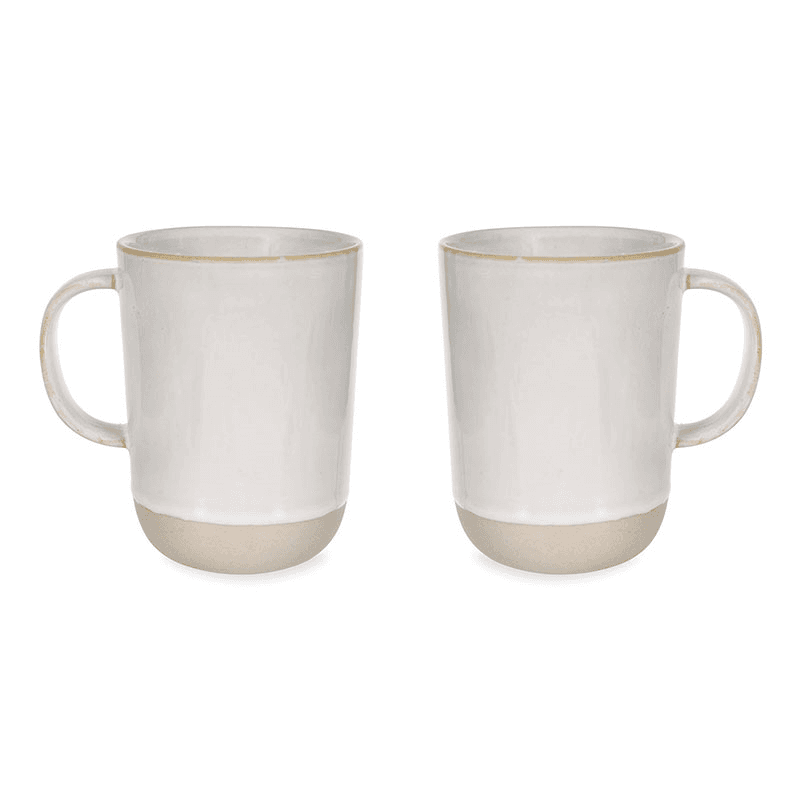 Howell Pair of Mugs, H12cm, White