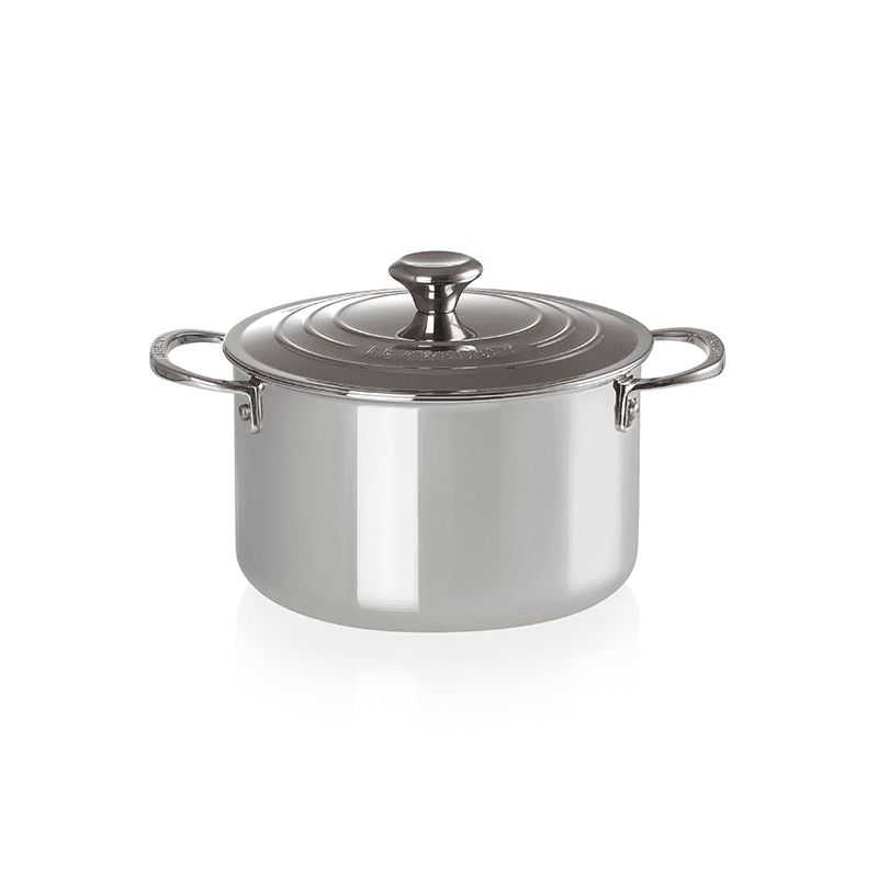 Siganture Uncoated Deep casserole with lid, 20cm, Stainless Steel