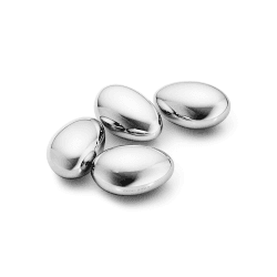 Image showing the Set of 4 Sky Ice Cubes, Stainless Steel product.
