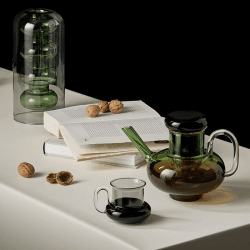 Image showing the Bump Set of 2 Teacups, 150ml, Black product.
