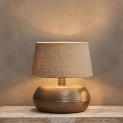 Image showing the Lumbu Lamp Large, H30 x W39 x D34cm, Metallic product.