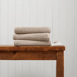 Image showing the Brixton Bath Towel, Pebble Grey product.