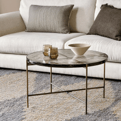 Image showing the Aluva Glass Coffee Table, Antique Brass product.