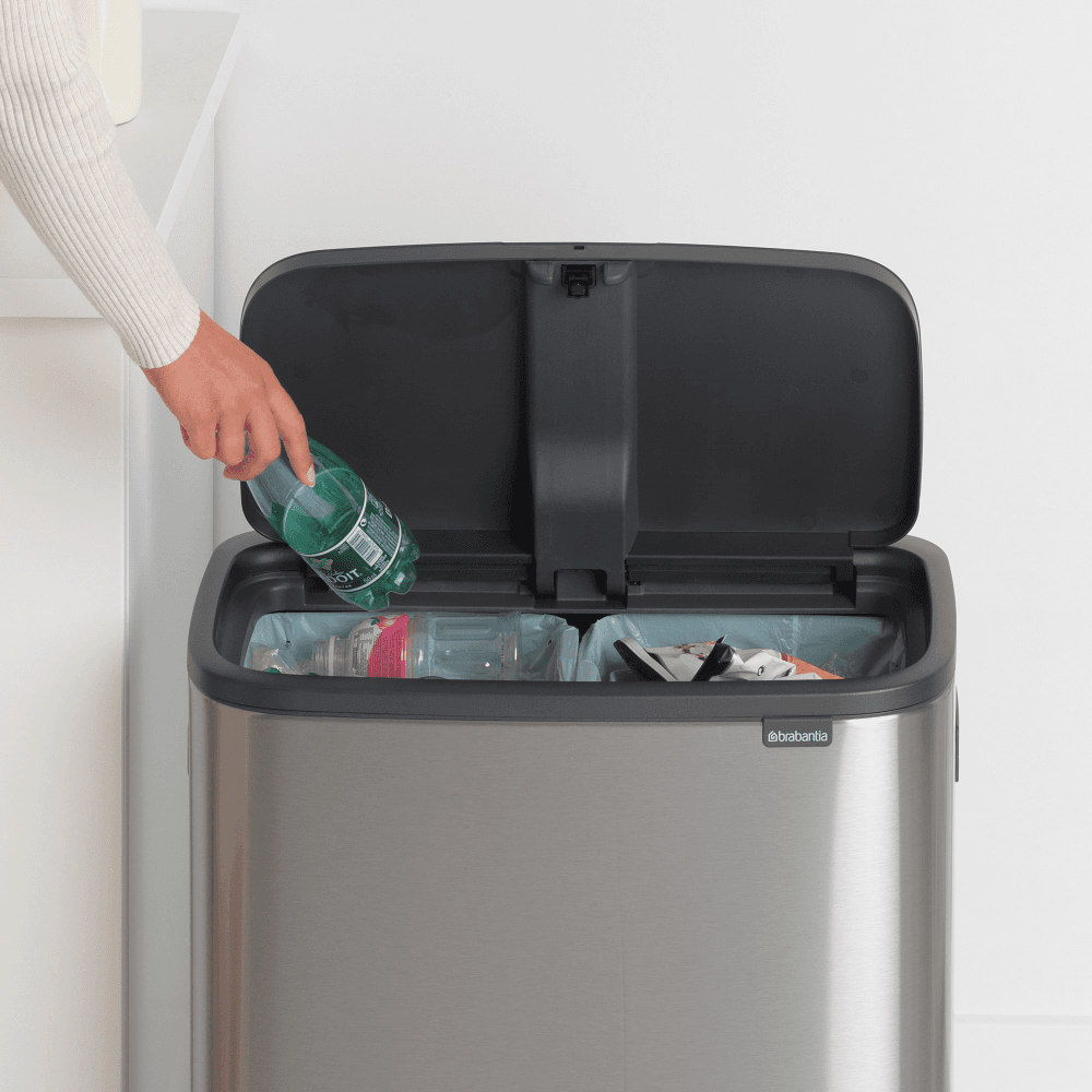 Bo Touch bin, 30 litre, Matt Steel Fingerprint Proof