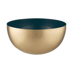 Image showing the Two Tone Serving Bowl, 25Cm, Blue/Gold product.