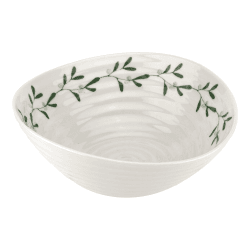 Image showing the Mistletoe Set of 4 Bowls, Dia19cm, White/ Green product.