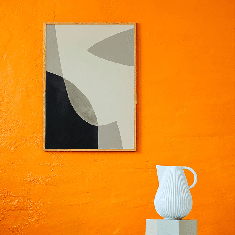 Simplicity 01 Framed Print, 50 x 70cm, Grey