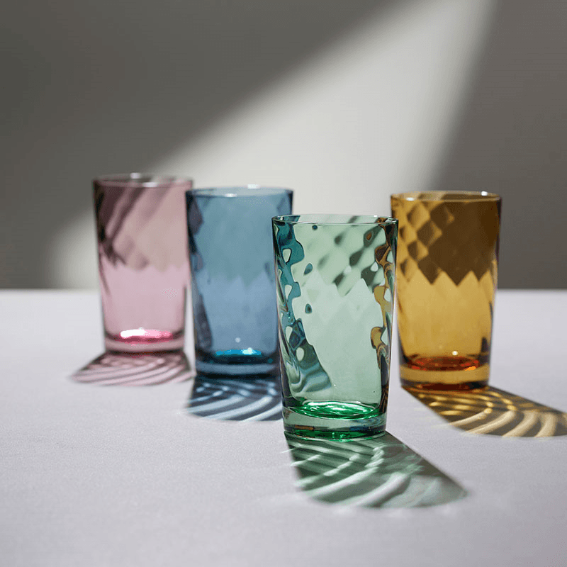 Vienna Set of 4 Highball Glasses, 450ml, Blue
