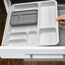 Image showing the Drawer store cutlery drawer, Grey product.