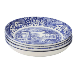 Image showing the Blue Italian Set of 4 pasta bowls, 23cm product.
