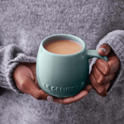 Image showing the Stoneware Coupe Mug, 320ml, Sea Salt product.