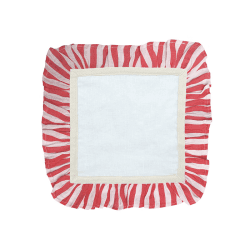Image showing the Candy Stripe Set of 2 Napkins, 33 x 33cm, Cherry Red product.