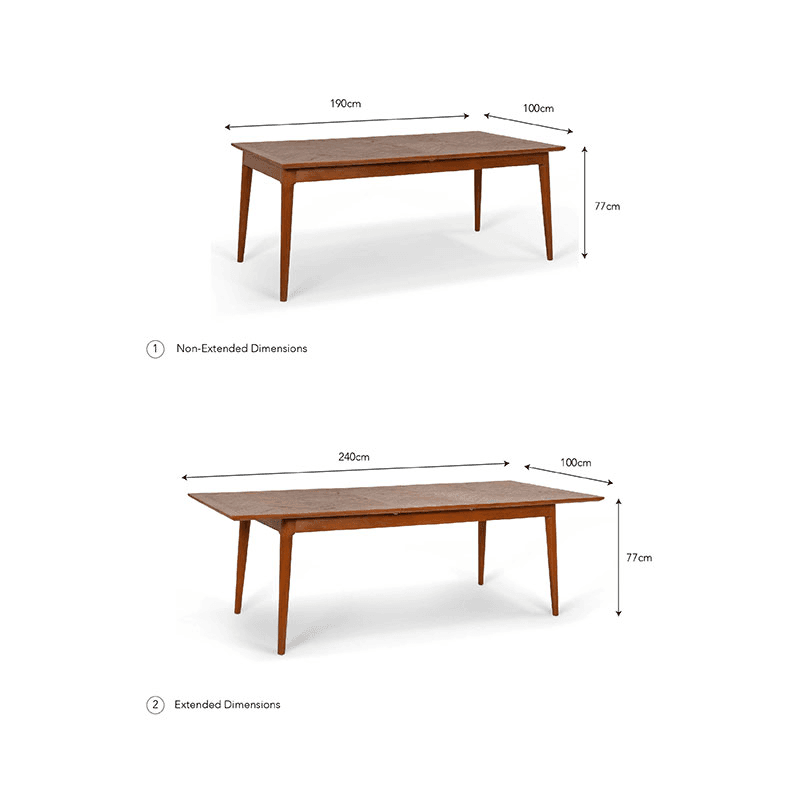 Rowley Extending Dining Table, Mahogany