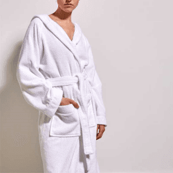 Image showing the Brixton Bath Robe, Medium, White product.