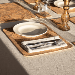 Image showing the Cork Set of 4 Placemats, W30 x L40cm, Natural product.