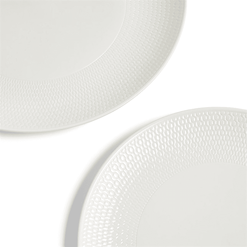 Gio 12 Piece Dinnerware Set, White