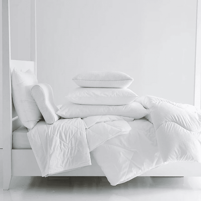 Memory Foam Standard Support Pillow, White