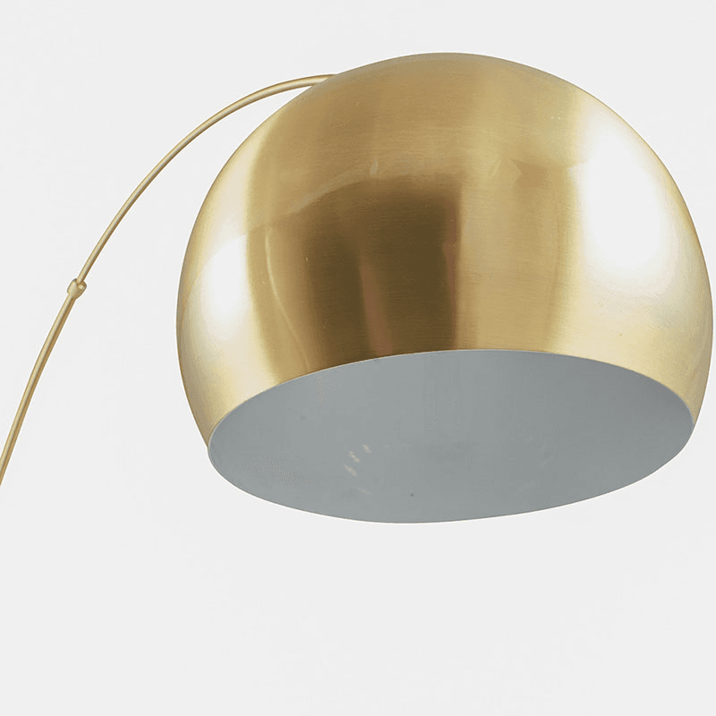 Feliciani Floor Lamp, H175cm, Brushed Brass and White Marble
