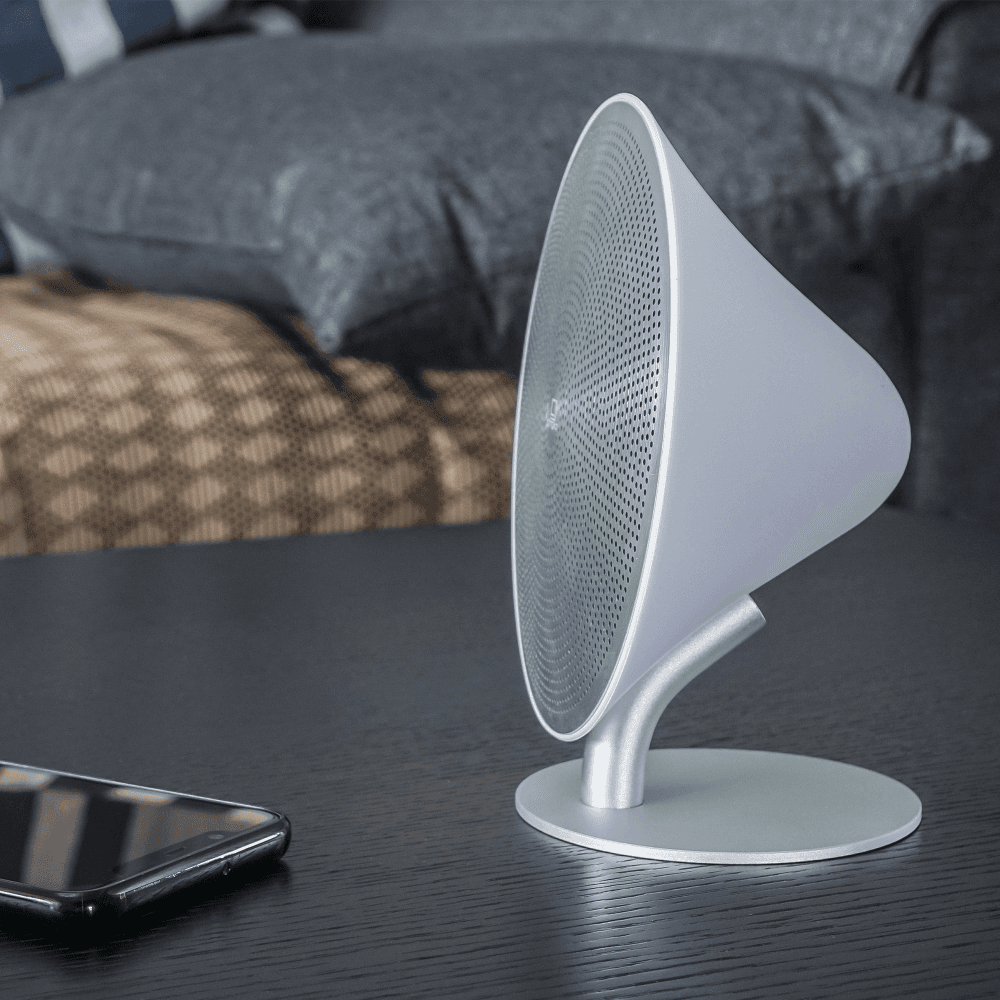 Mini Halo One Bluetooth speaker, H16 x L14 x D6cm, Matt White