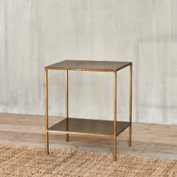 Image showing the Mahi Side Table, H55 x W36cm, Antique Brass product.