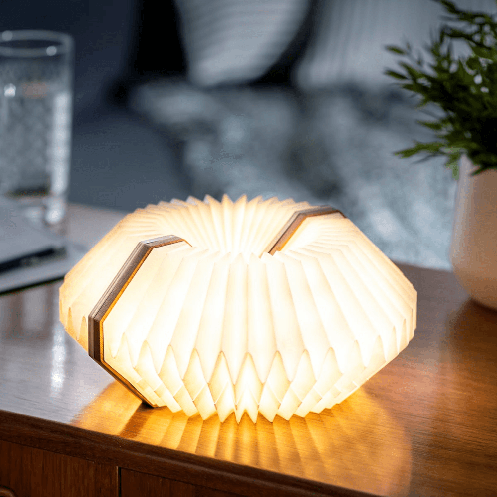 Smart Accordion Lamp, Walnut