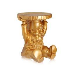 Image showing the Attila, Small Gnome Stool, Gold, Gold product.