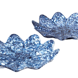 Image showing the Lilja Decorative Plate, D38 x H6cm, Blue & White product.