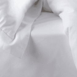 Image showing the Petworth Cotton Fitted Sheet, Double, White product.