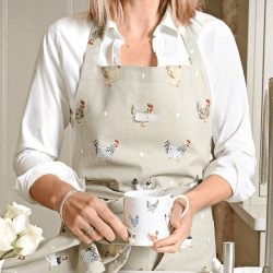 Image showing the Lay A Little Egg Hen Adult apron, 72 x 90cm product.