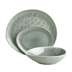 Image showing the Vie Naturelle 12 Piece Dinner Set, Soft Grey product.