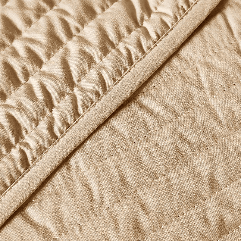 Quilted Lines Bedspread 220X230, Natural