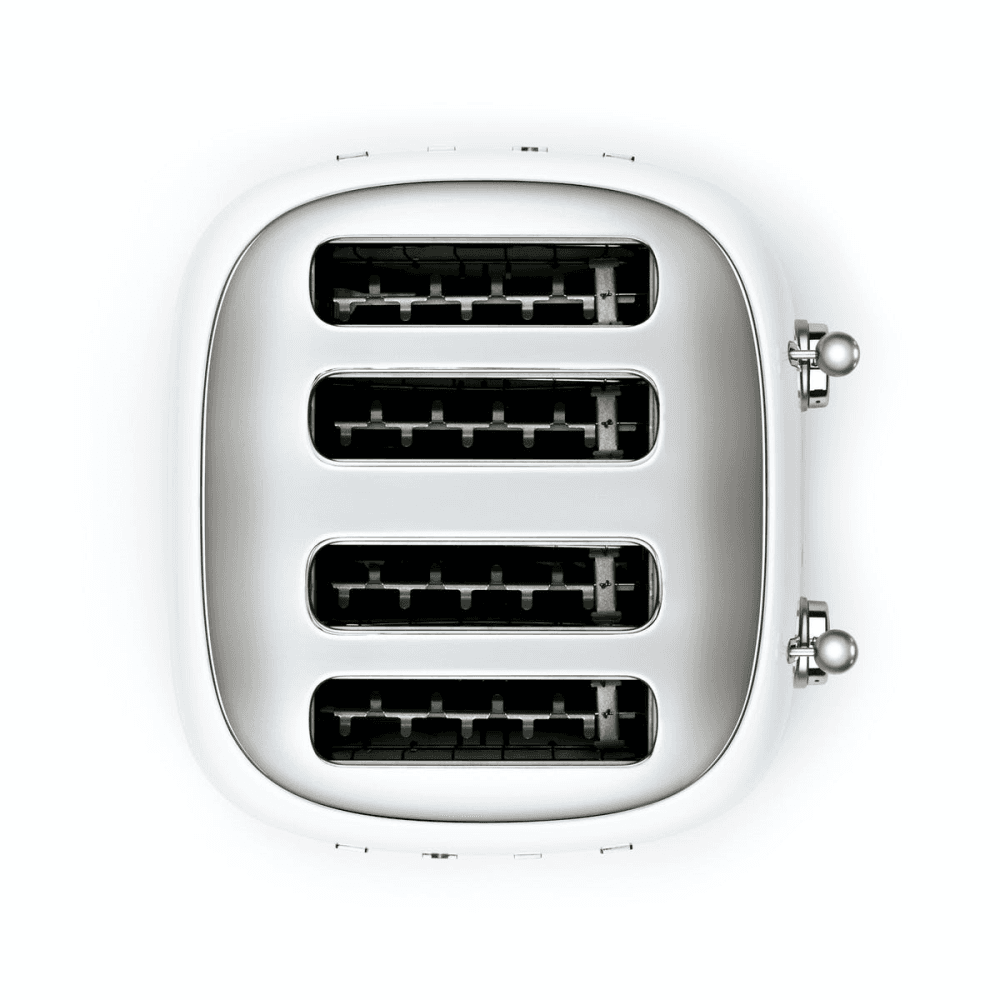 50's Retro 4 slice toaster - 4 slot, White