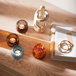 Image showing the Dapple Tealight/Vase, H7cm, Water Blue product.