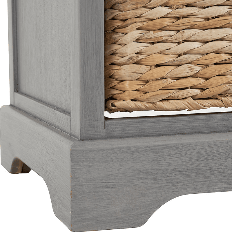 Devonshire 2 Drawer Basket Unit, Grey