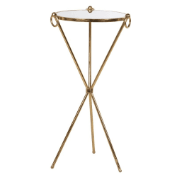 Image showing the Glass cross side table, 77 x 39cm, Gold product.