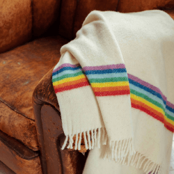 Image showing the Lana Arco Wool Blanket, 180 x 140cm, Multi-colour product.