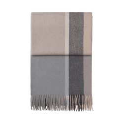 Image showing the Manhattan Plaid Throw, H200cm x W130cm, Natural product.