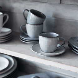 Image showing the Nordic Sea Tea Cup & Saucer, 150ml, Blue product.