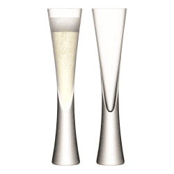 Image showing the Moya Pair of Champagne flutes, 170ml, clear product.