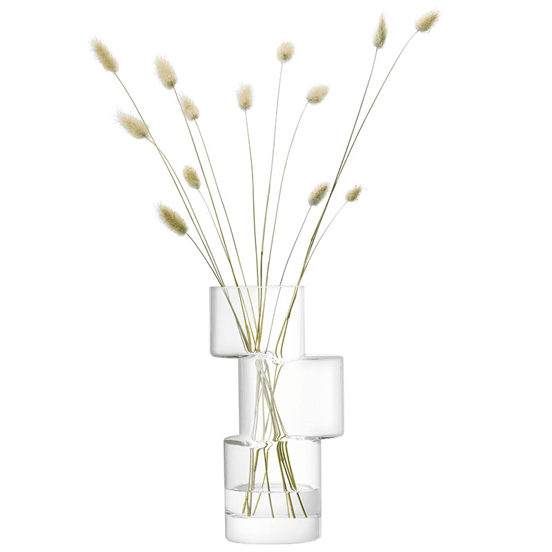 Tier Vase, H26cm, Clear